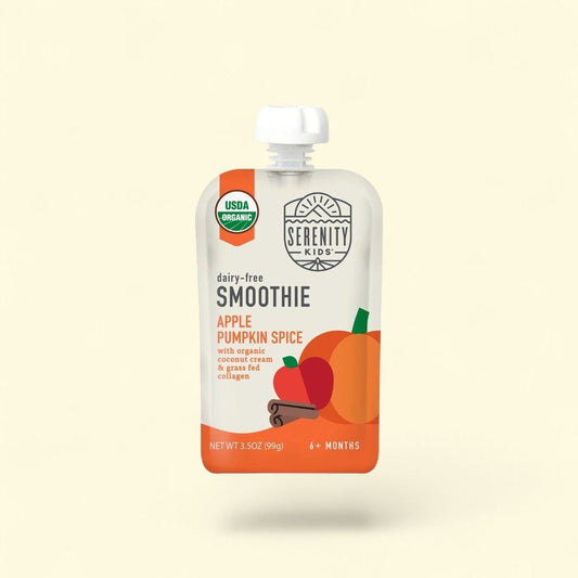 Serenity Kids Apple Pumpkin Spice Dairy-Free Baby Food Pouch, 3.5oz — authentic US product shipped worldwide by Treatspree