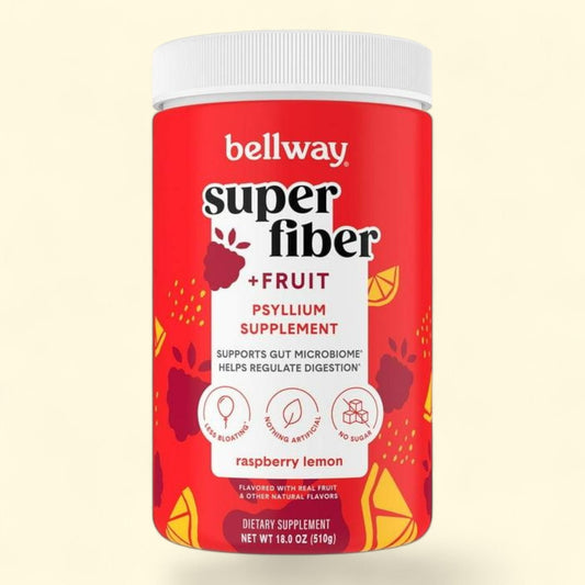 Bellway Super Fiber Fruit, Psyllium Husk Powder Fiber Supplement, Raspberry Lemon, 1.2 lbs.
