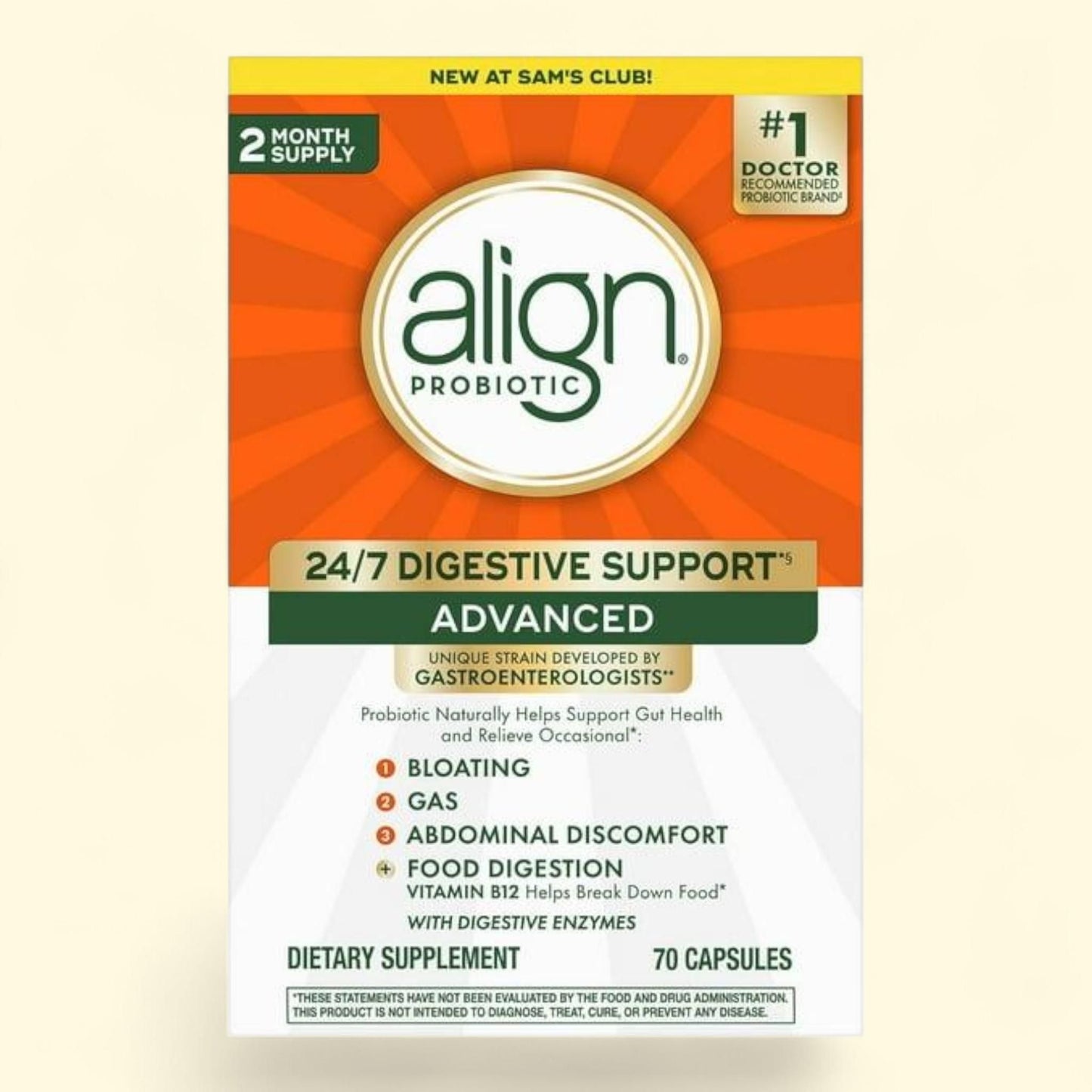 Align Probiotic Digestive Support Advanced Capsules, 70 ct.