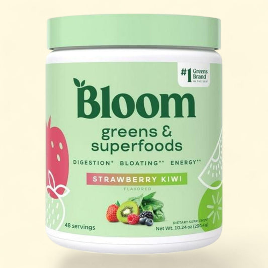 Bloom Nutrition Greens & Superfoods Powder, Strawberry Kiwi, 0.5 lbs.