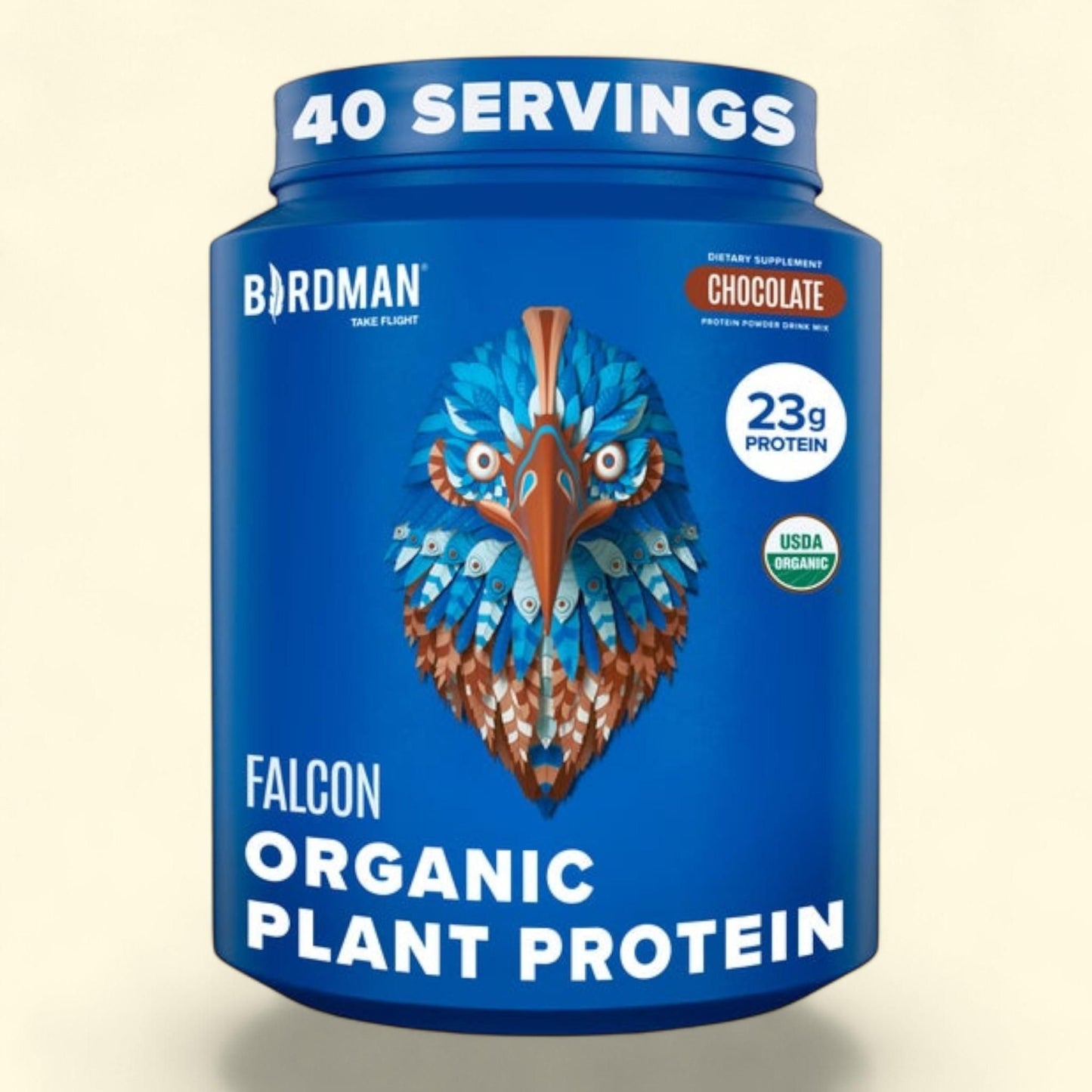 Birdman Falcon Vegan Protein Powder, Chocolate, 2.64lb — authentic US product shipped worldwide by Treatspree