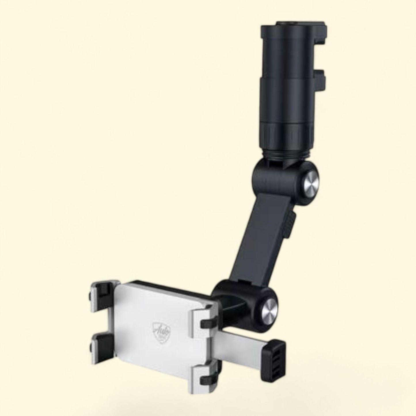 Auto Drive Rearview Mirror Clamp Phone Mount, Aluminum Multi-Directional Metal Arms, 360°Rotating, 1 count