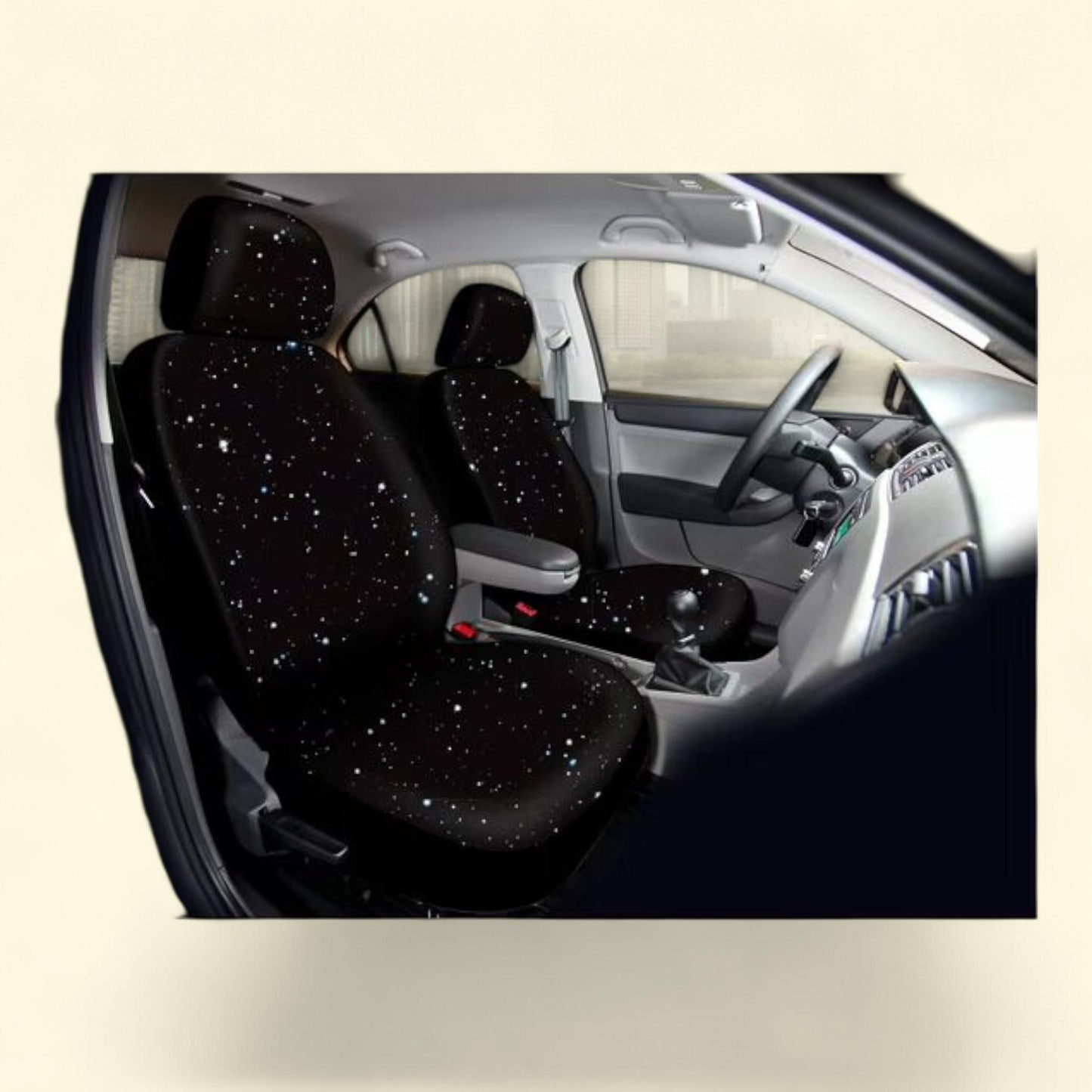 Auto Drive Universal Fit Black Flat Cloth Car Seat Covers, Set of 2... — authentic US product shipped worldwide by Treatspree