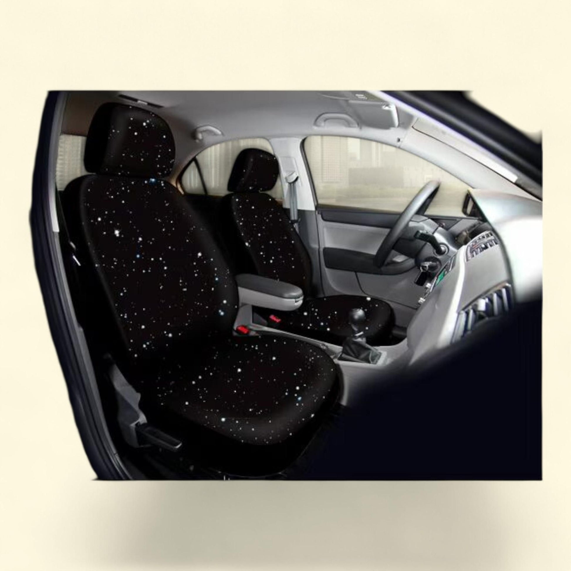 Auto Drive Universal Fit Black Flat Cloth Car Seat Covers, Set of 2... — authentic US product shipped worldwide by Treatspree