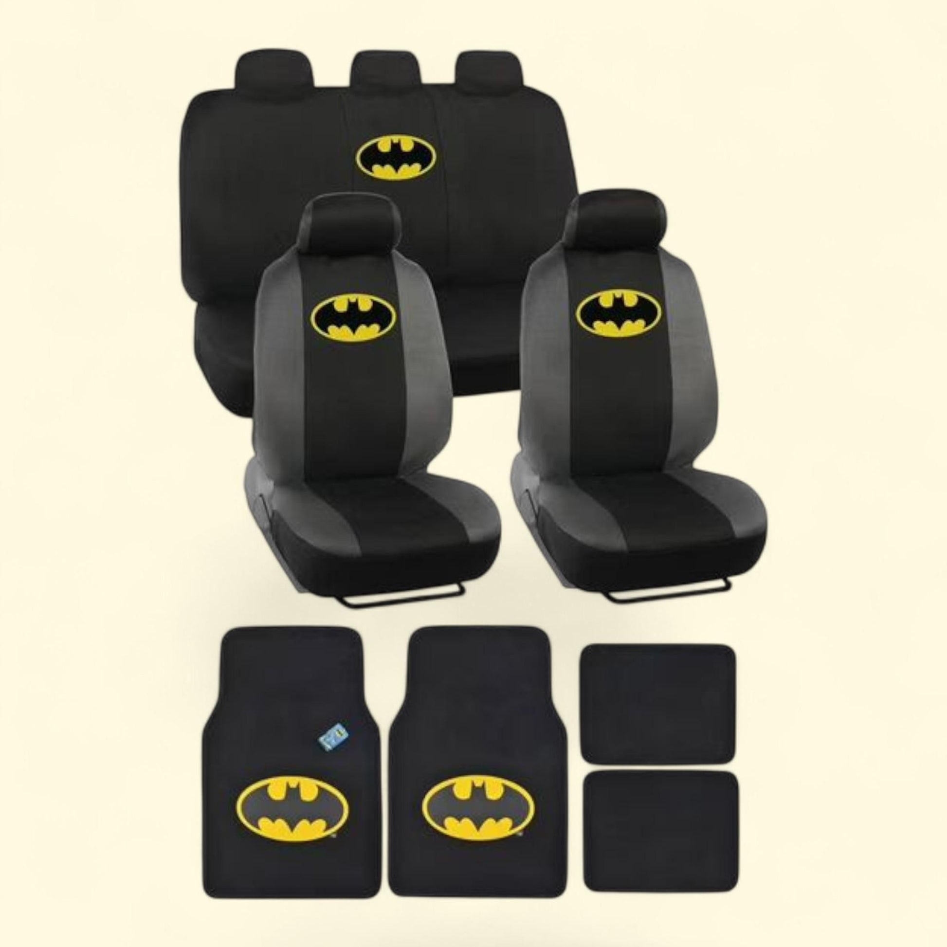 BDK Batman Seat Covers with Floor Mats Full Set, Holiday Car Auto A... — authentic US product shipped worldwide by Treatspree