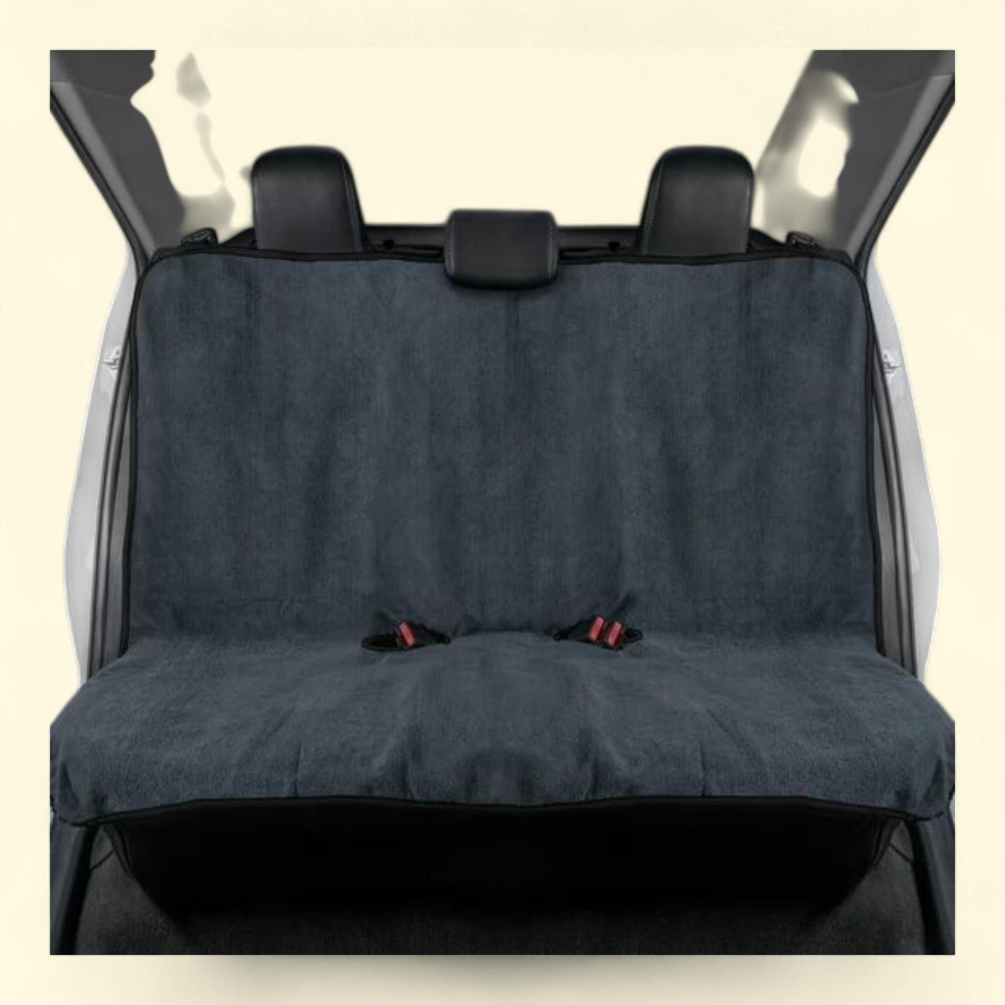 BDK UltraFit Car Seat Towel Cover Rear Bench, Black Trim, Waterproof, Machine Washable, Universal Fit for Auto Truck Van and SUV, 1 count