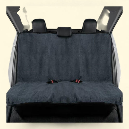 BDK UltraFit Car Seat Towel Cover Rear Bench, Black Trim, Waterproof, Machine Washable, Universal Fit for Auto Truck Van and SUV, 1 count