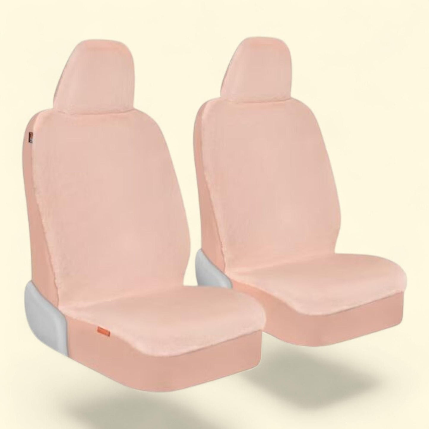 Carbella Pink Faux Fur Seat Covers, Front Seats