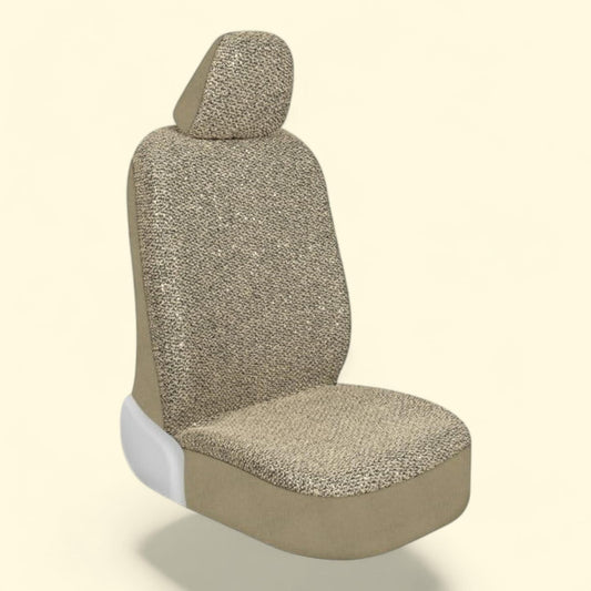Carbella Sequin Tweed Bling Car Seat Cover, 1 Piece Beige, Women, Trucks Van SUV, Cute Automotive Interior Protector, Shiny Bling Detail