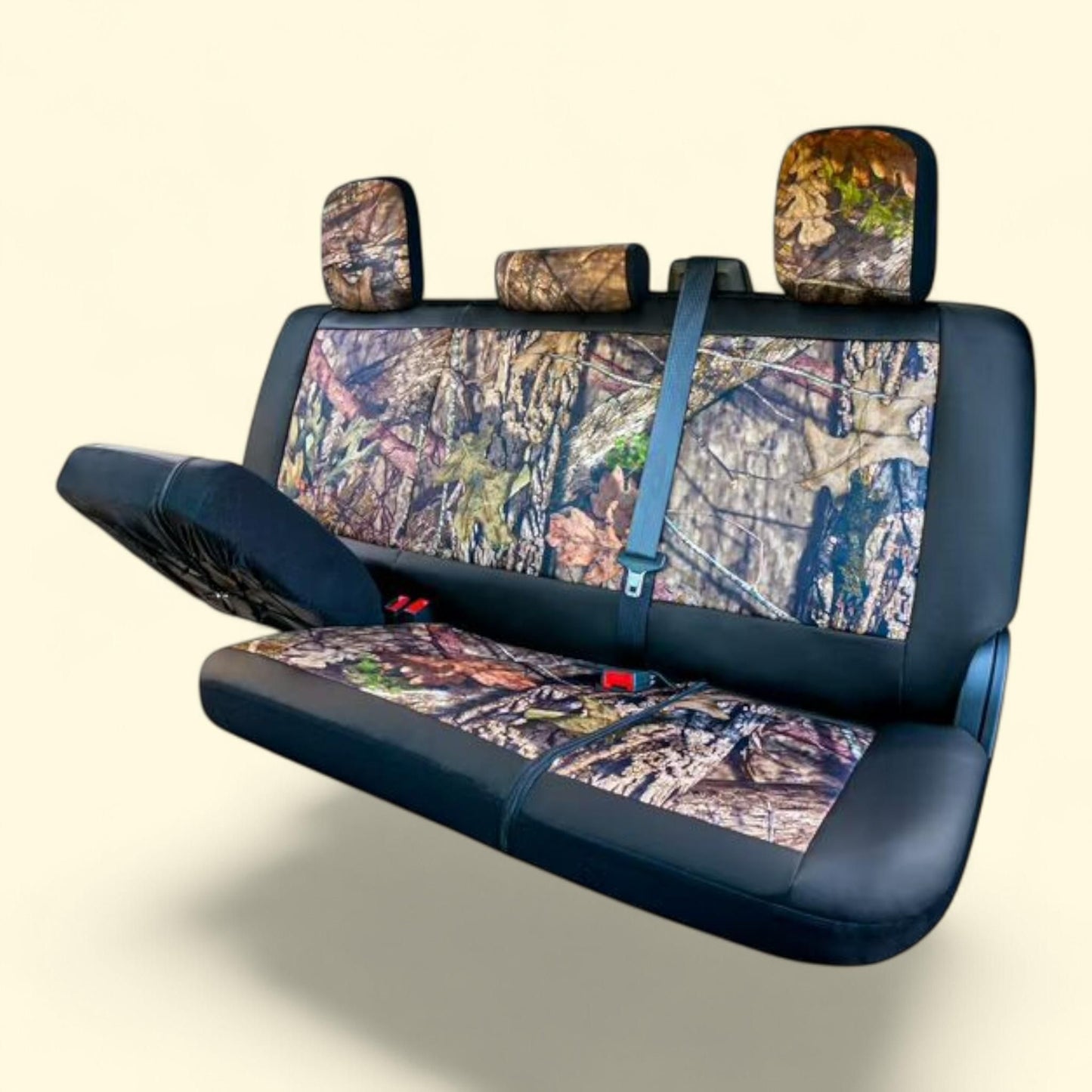 Mossy Oak Truck Bench Seat Cover, Full-Size, 600D Oxford Camo, Black ? Mossy Oak Truck Bench Seat Cover, 1 count