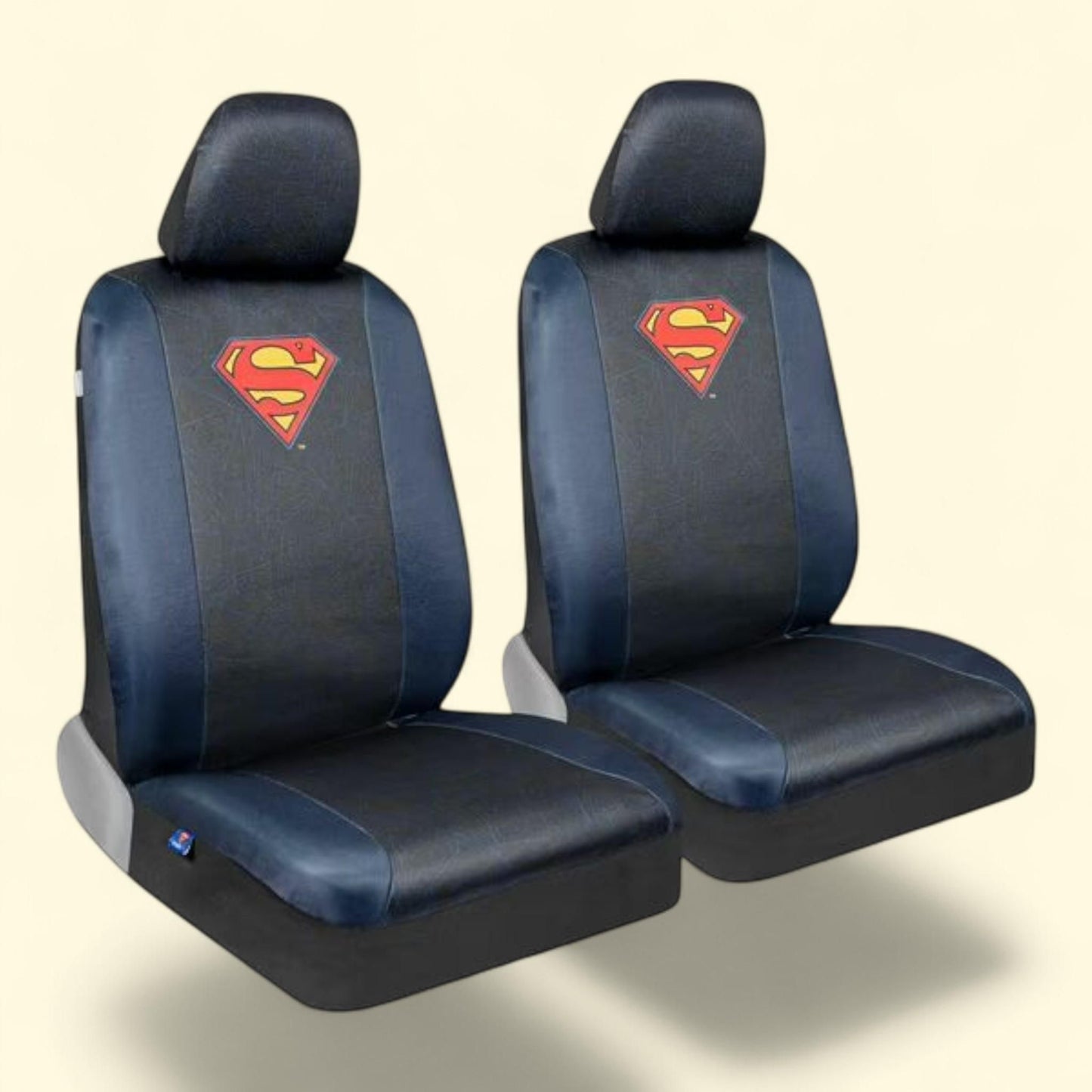 Warner Brothers Superman Car Seat Covers, Front Seats with Matching Seat Belt Pads, Universal Fit