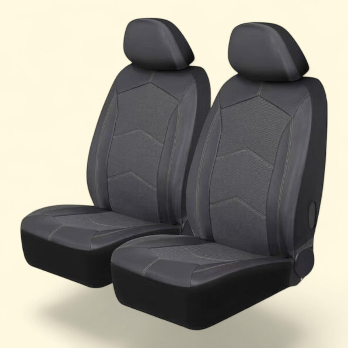 Auto Drive Truck Seat Covers, 2 Piece, Polyester, Black, Universal Fit, 2202SC10-1