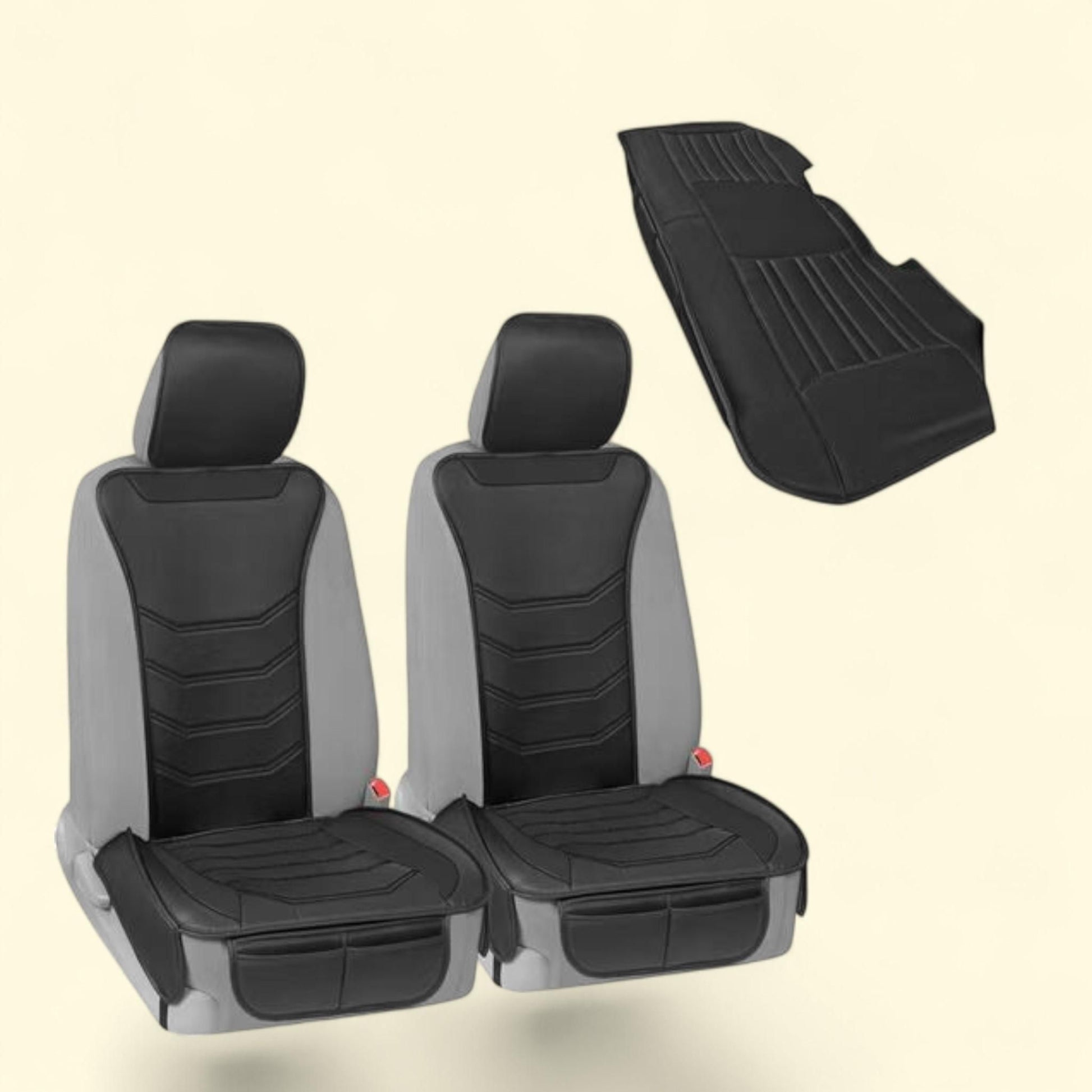 BDK Motor Trend LuxeFit Faux Leather Car Seat Covers, Full Set with... — authentic US product shipped worldwide by Treatspree