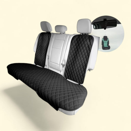 FH Group Universal Black Faux Leather Car Cushion, 1 count