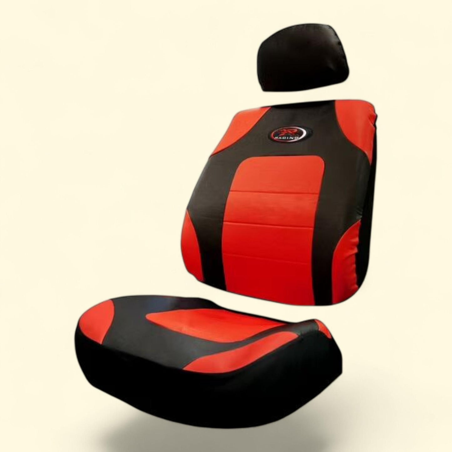 Plasticolor R Racing Automotive Seat Cover, Black & Red, 1 Pack