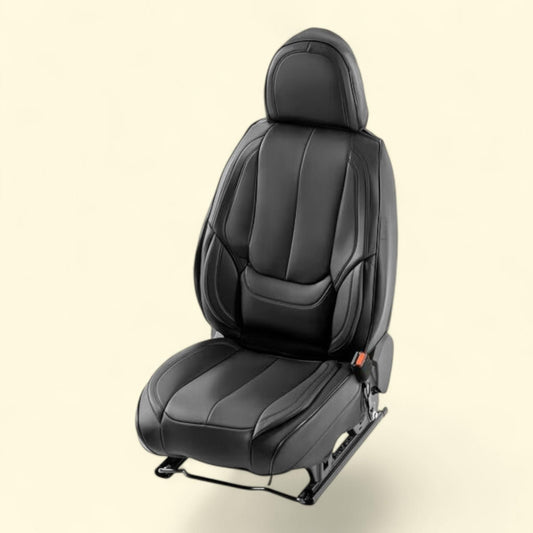 KFFKFF Universal Front Seat Covers, 6pcs Black, Most Cars SUVs Trucks