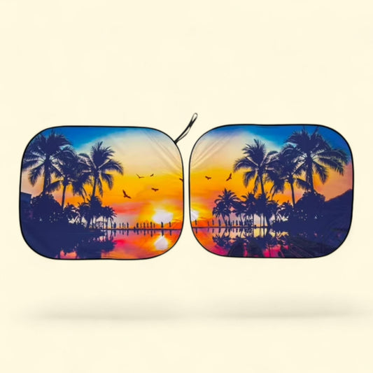 Auto Drive Sunshade, Super Jumbo Tropical Twist, 2 Counts, 31.5" x 38"