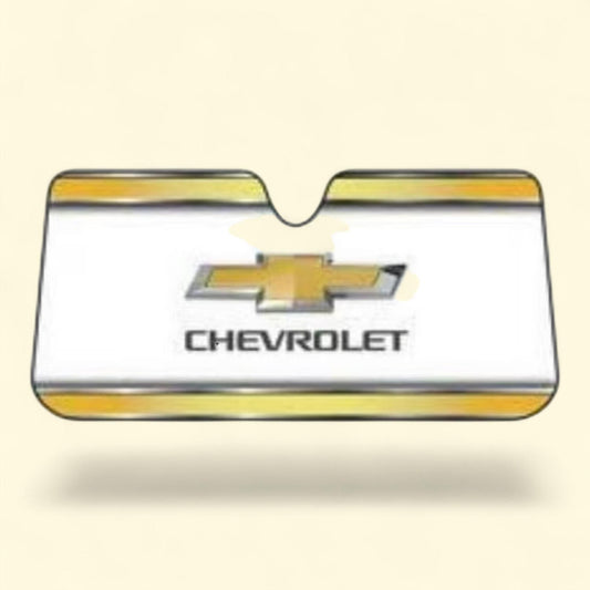 Plasticolor Chevy Universal Fit Automotive Sunshade, 58" x 27.5" White
