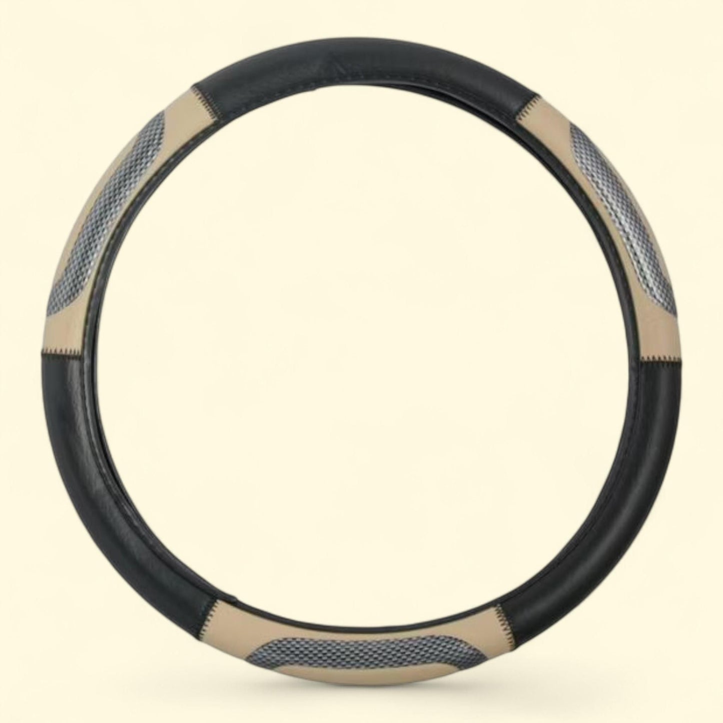 BDK Sporty Two Tone Ergonomic Grip Steering Wheel Cover, 1 count