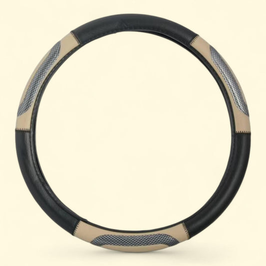 BDK Sporty Two Tone Ergonomic Grip Steering Wheel Cover, 1 count