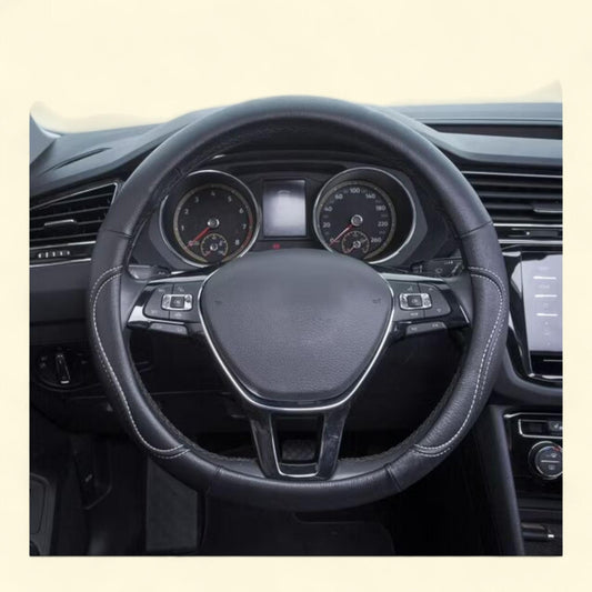 Auto Drive Truck Steering Wheel Cover, Country Black/White, Universal Fit, 0.36kg