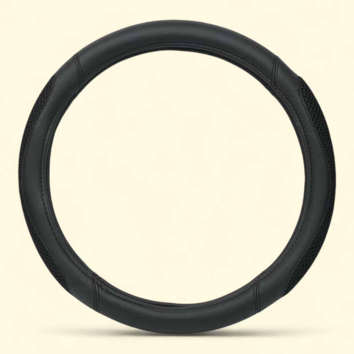 Auto Drive Steering Wheel Cover, Universal Fit, Black 3D Mesh, PU Leather, 1 count