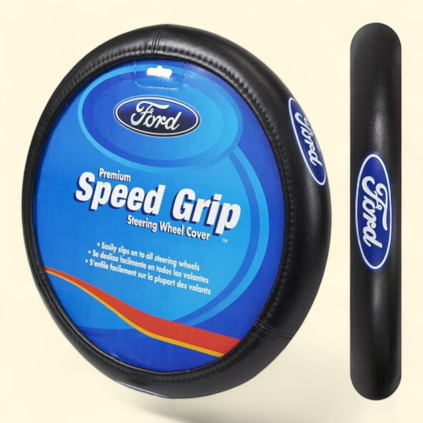 Plasticolor Ford Elite Series Steering Wheel Cover, Black, 1 Piece — authentic US product shipped worldwide by Treatspree
