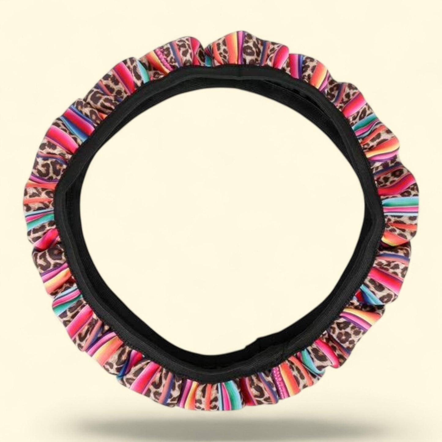 Unique Bargains Steering Wheel Cover, Non-Slip Leopard Pattern, 1 count