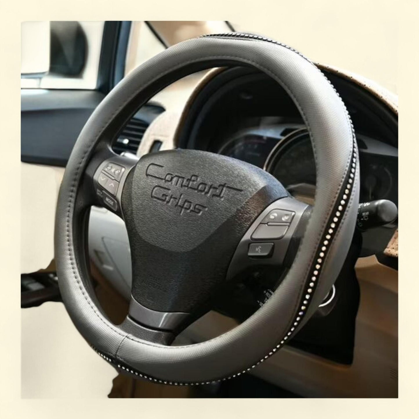 Gem Grip Steering Wheel Cover, Small (13.5 - 14.4), Grey