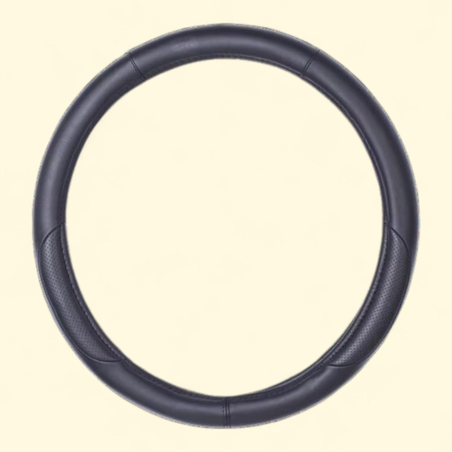 PIC AUTO Steering Wheel Cover, Microfiber Leather, Black, Universal Fit, 22WMD10, 1 count