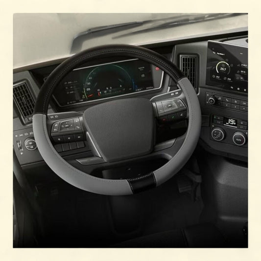 Cat BigDrive Faux Leather Semi Truck Steering Wheel Cover, Extra Large 18 inch