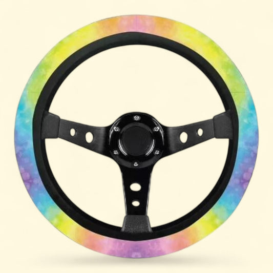 Brand Women's Tie-Dye Print Car Steering Wheel Cover, Universal Fit, 1 count