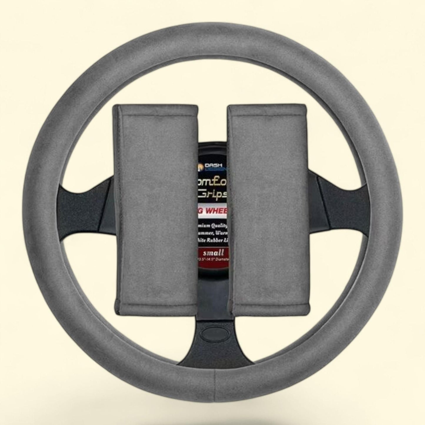 Comfort Grips, Steering Wheel Cover/Seat Belt Cushions Combo Pack Large (15.5 - 16.4) Tan