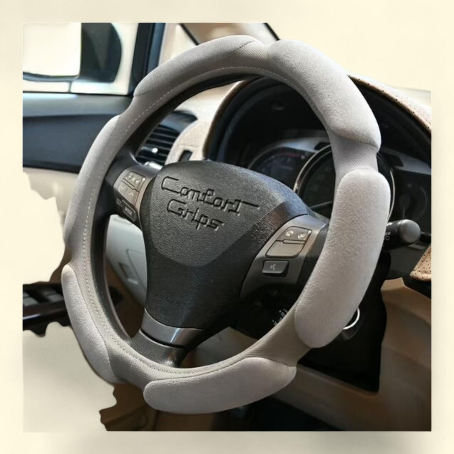 Comfort Grips Steering Wheel Cover, Small (13.5 - 14.4), Grey