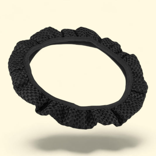 Unique Bargains Car Steering Wheel Cover, Mesh Cloth, Black, 1 count