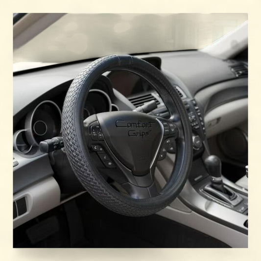 Comfort Grips Steering Wheel Cover, Riata Medium 14.5 - 15.4 Black