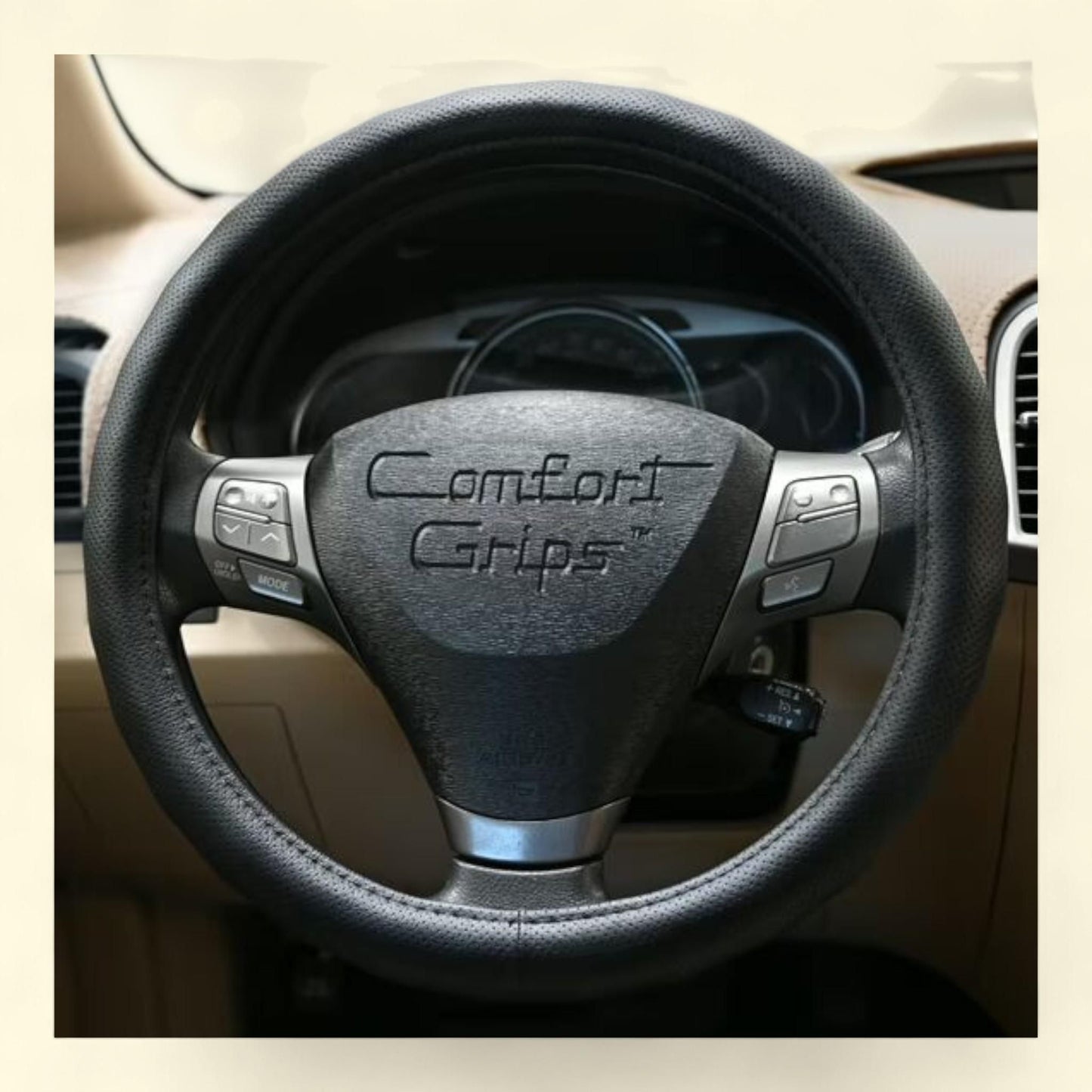 Comfort Grips Steering Wheel Cover, Racing Grip Large (15.5 - 16.4), Black