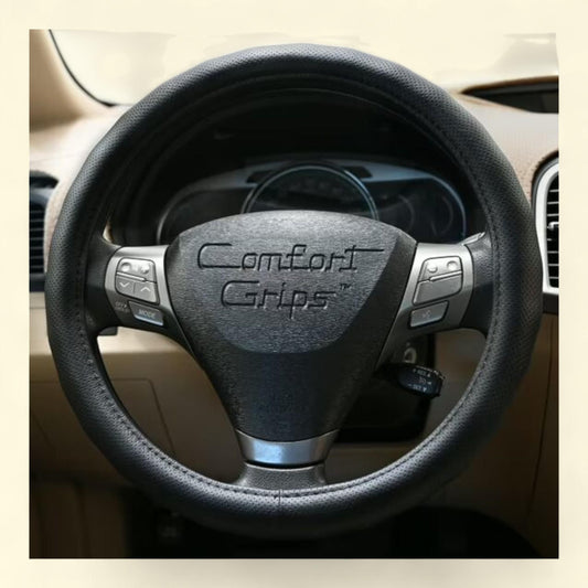 Comfort Grips Steering Wheel Cover, Racing Grip Large (15.5 - 16.4), Black