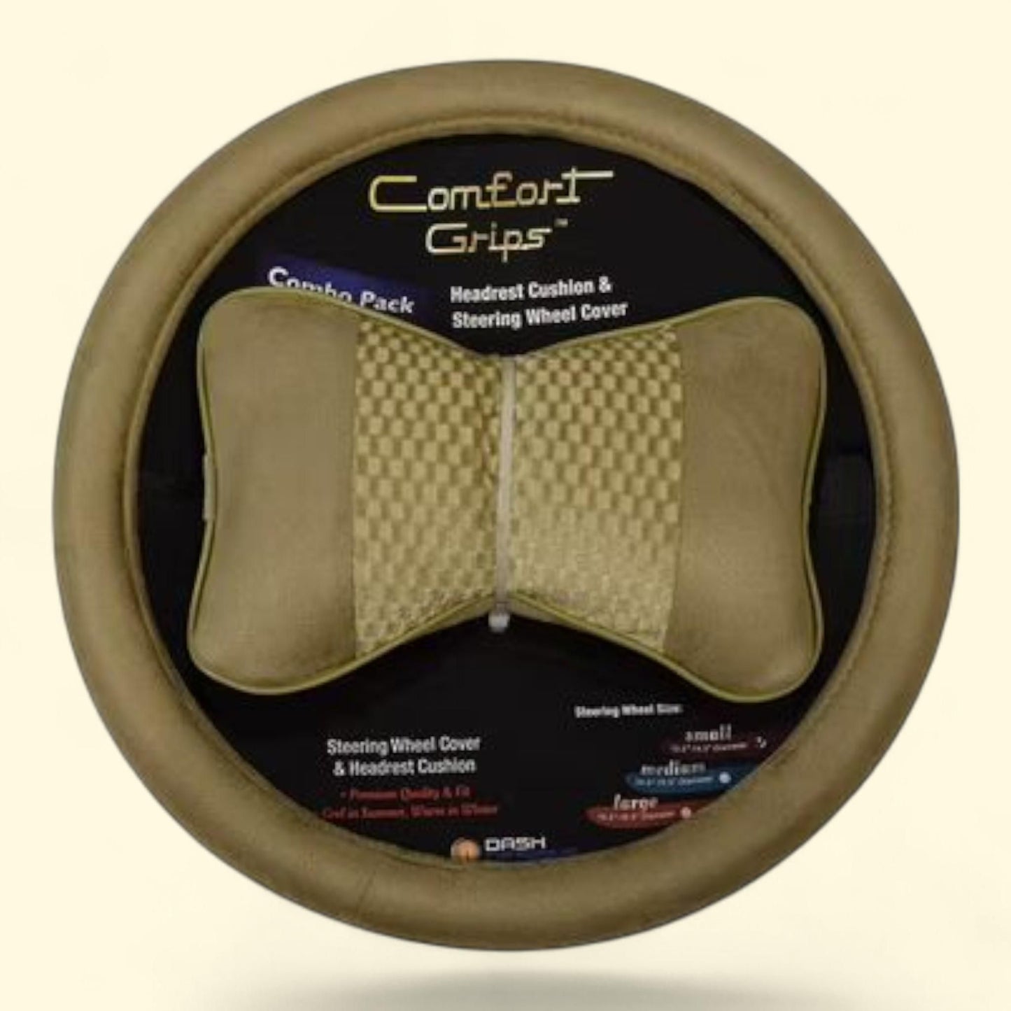 Comfort Grips Steering Wheel Cover, Camo Grip Small (13.5 - 14.4) Black