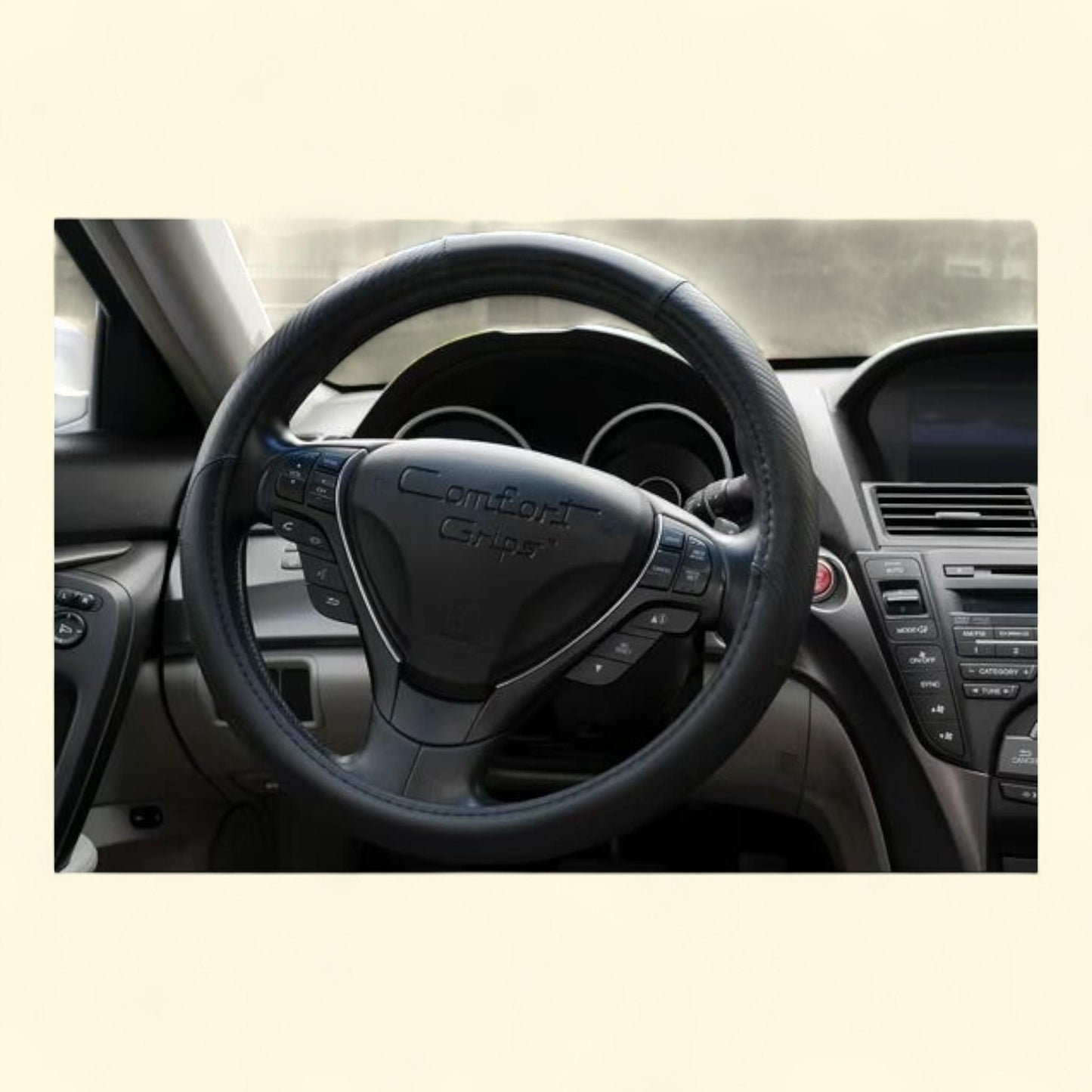 Comfort Grips Steering Wheel Cover, Medium (14.5 - 15.4) Black