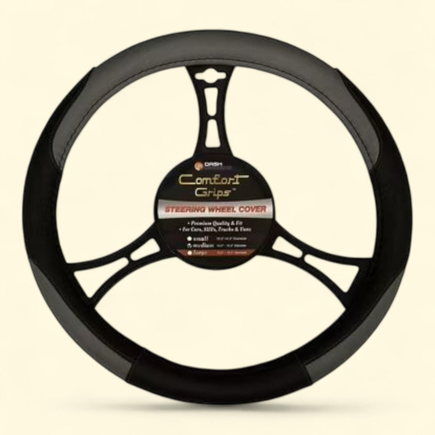 Comfort Grips Daytona Steering Wheel Cover, Medium Grey, 1 count