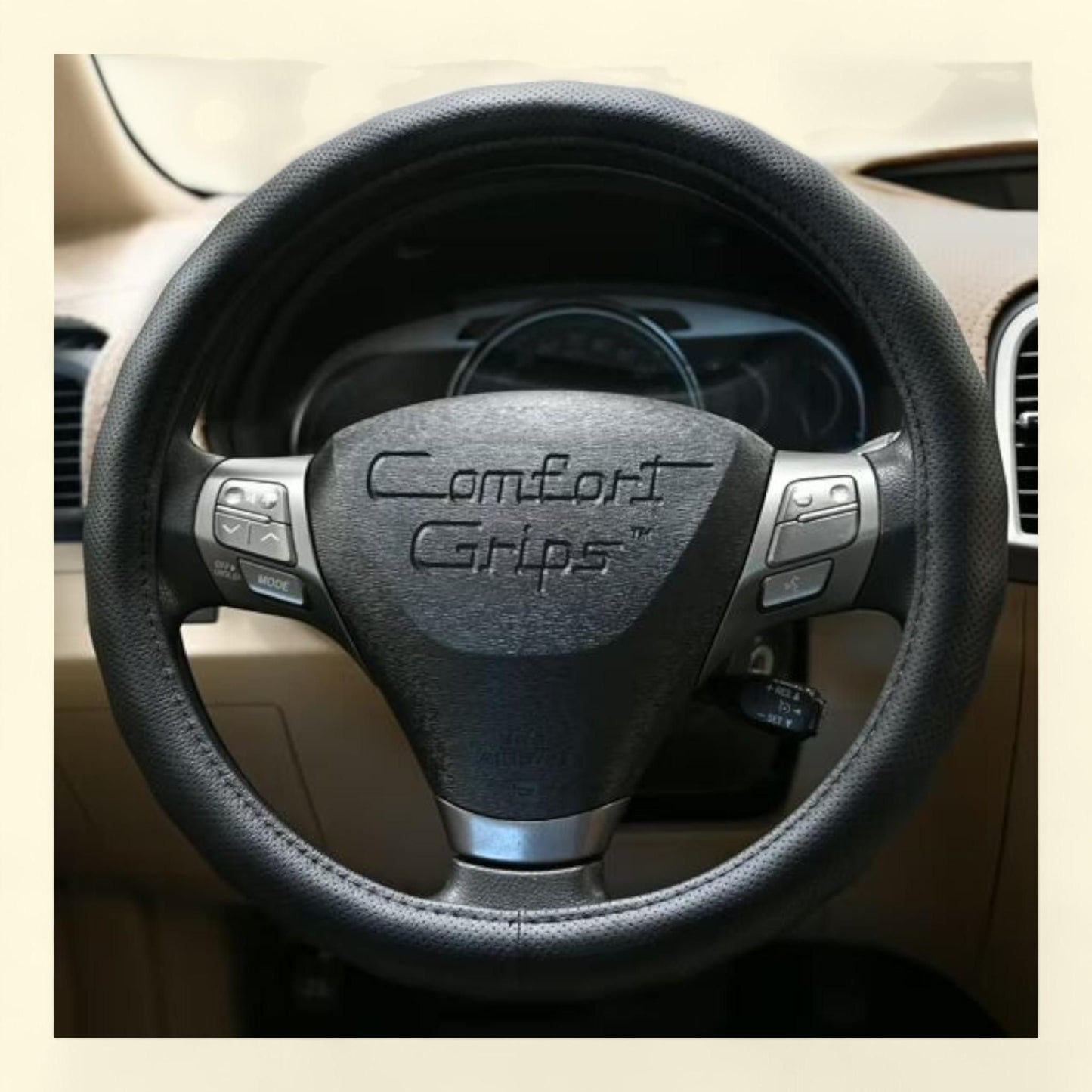 Comfort Grips Steering Wheel Cover, Racing Grip Medium (14.5 - 15.4) Black