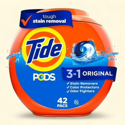 Tide PODS Liquid Laundry Detergent Pacs, 42 Count