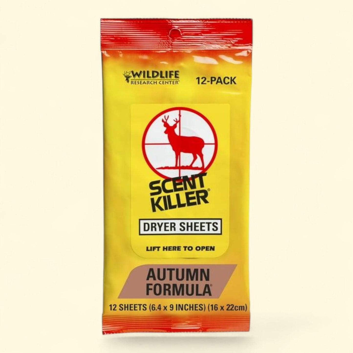 Wildlife Research Center, Scent Killer Autumn Formula Dryer Sheets, 12 Sheets
