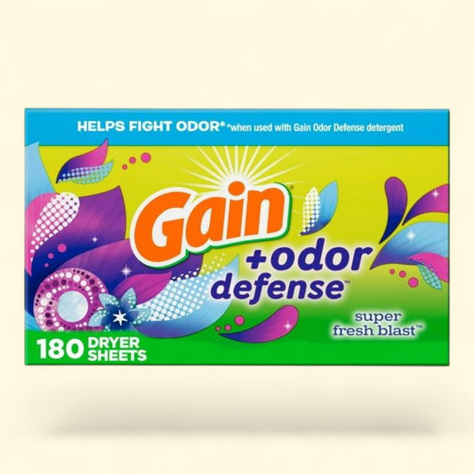 Gain Fabric Softener Dryer Sheets, Super Fresh Blast Scent, 180 Count