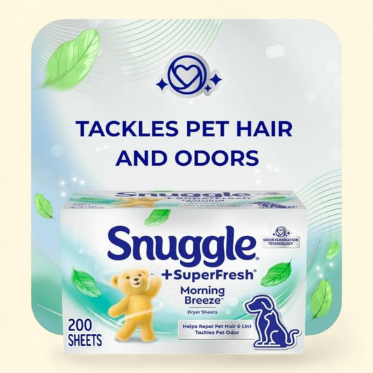 Snuggle Plus SuperFresh Fabric Softener Dryer Sheets, Original, 200 Count