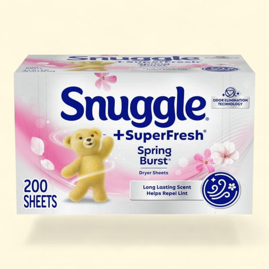 Snuggle Plus SuperFresh Fabric Softener Dryer Sheets, Spring Burst, 200 Count