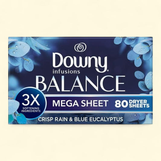 Downy Infusions Dryer Sheets, Balance, 80 Count