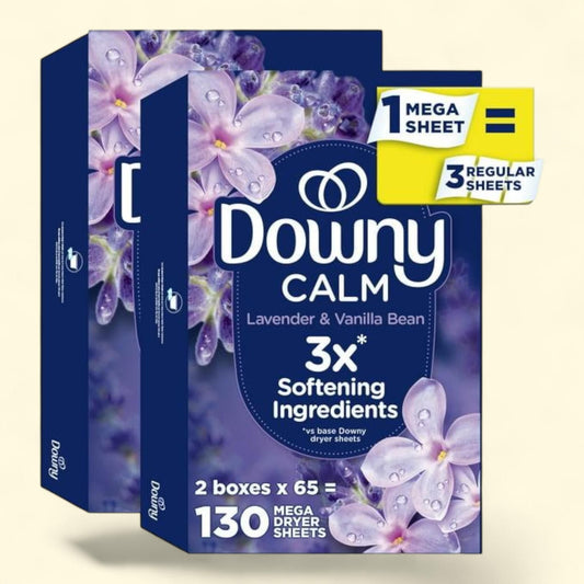 Downy Infusions Calm Fabric Softener Dryer Sheets, 130 Count