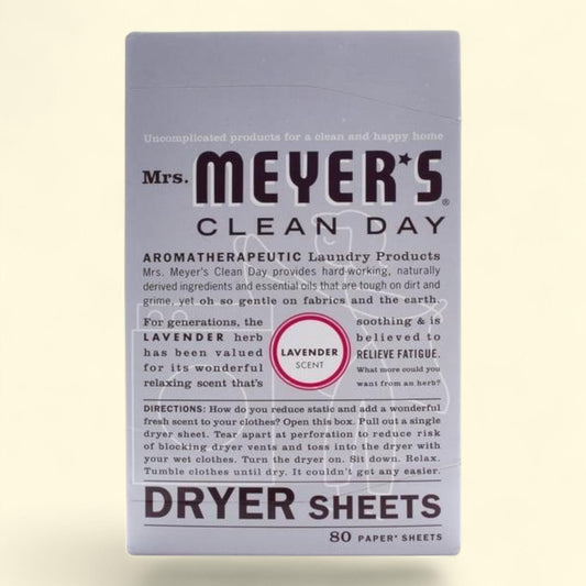 Mrs. Meyer's Clean Day Dryer Sheets, Lavender Scent, 80 Count